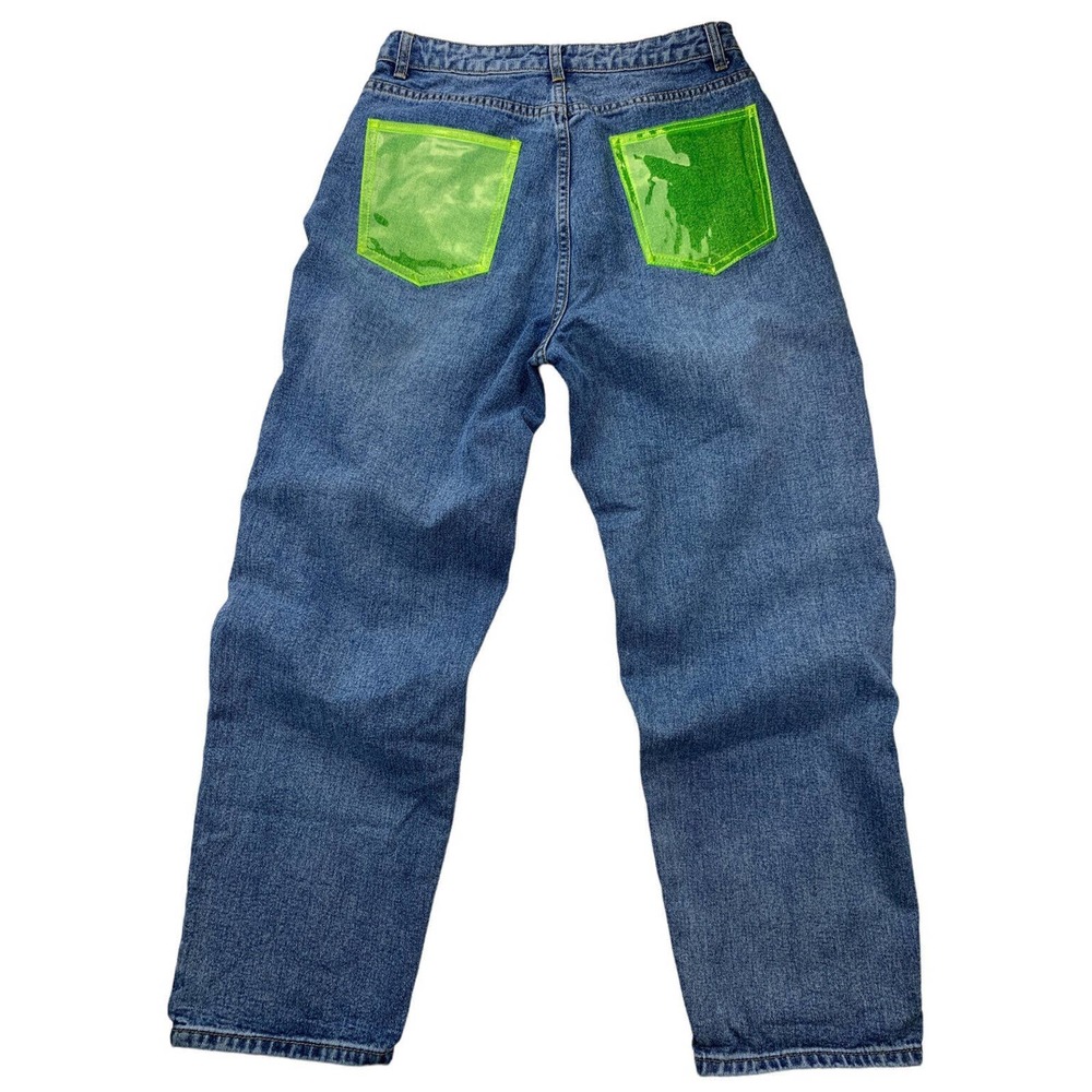PRETTY LITTLE THING Women Adult 12UK / 40EU Blue Denim Boyfriend Jeans